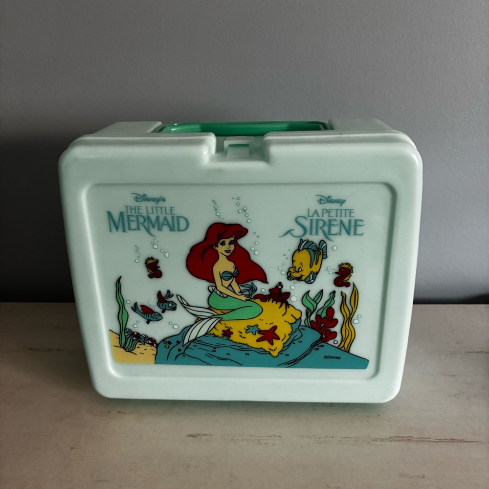 Vintage Disney Little Mermaid Aqua Lunch Box